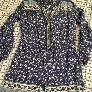 Loft Floral Boho Romper Size Medium